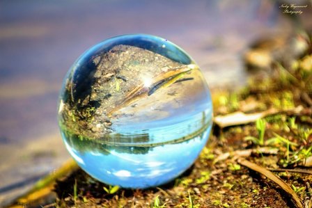 Glazen bol voor de fotografie 12cm + glazen voetje