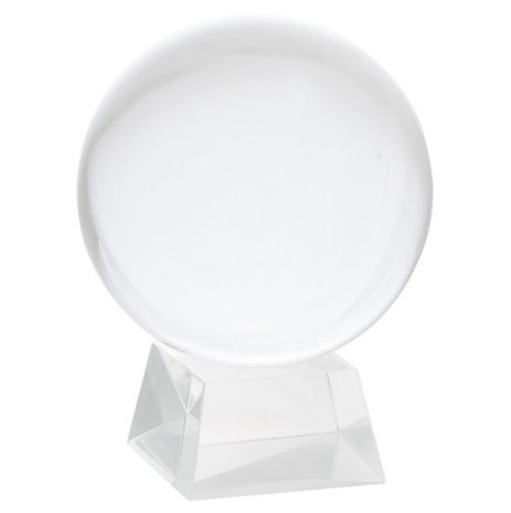 Glazen bol voor de fotografie 15cm + glazen voet